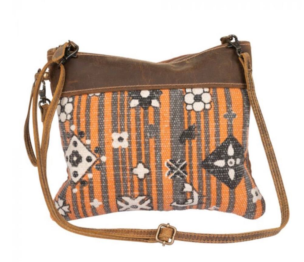 New Myra Bag Rusty Trails Crossbody Bag Clutch Canvas Leather Southwestern